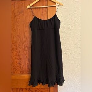 Ann Taylor Black Mini Dress with Spaghetti Straps